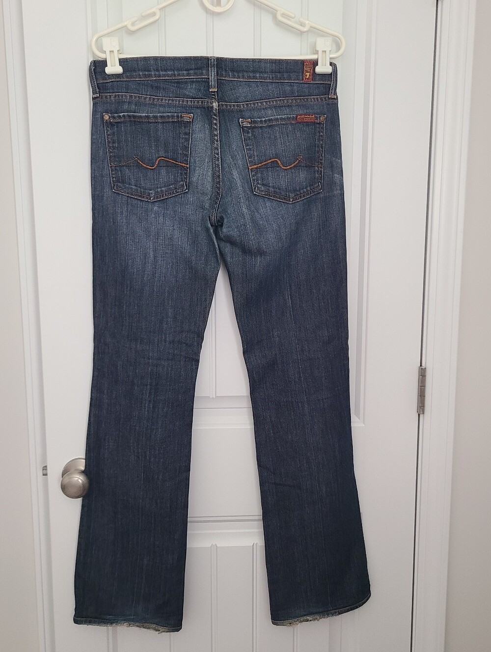 7 for all Mankind Bootcut Jeans Size 28 women's Y2K Low Rise Distresssed Stretch